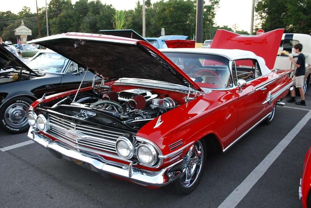classic cars, antique, classic, car, vehicle, vintage, automobile, auto, classic car, red, car wallpapers, model, chevrolet, impala